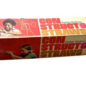 Vintage 1970's Toy Parker Brothers Construct-o Straws Original Package